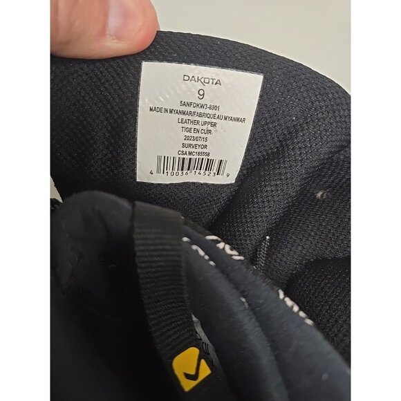 DAKOTA Men's 8901 Composite Toe Composite Plate HD3 Waterproof Boots Black 9M - Picture 4 of 9